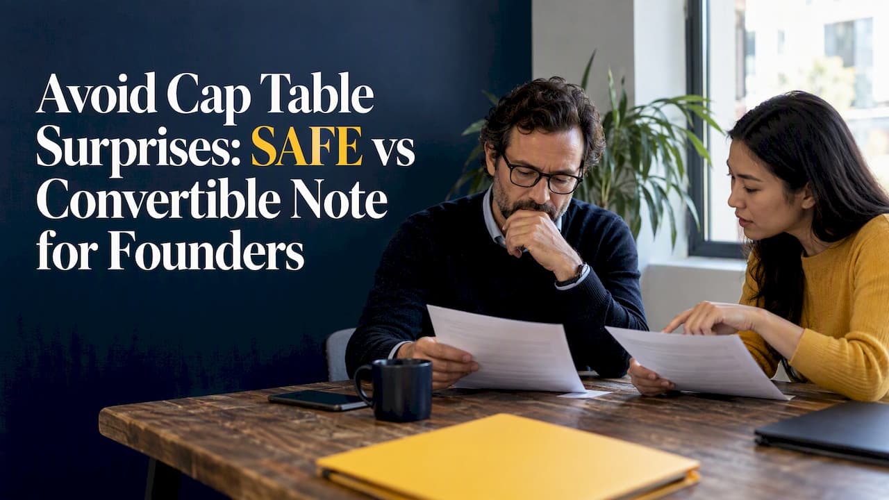 Avoid Cap Table Surprises: SAFE vs Convertible Note for Founders